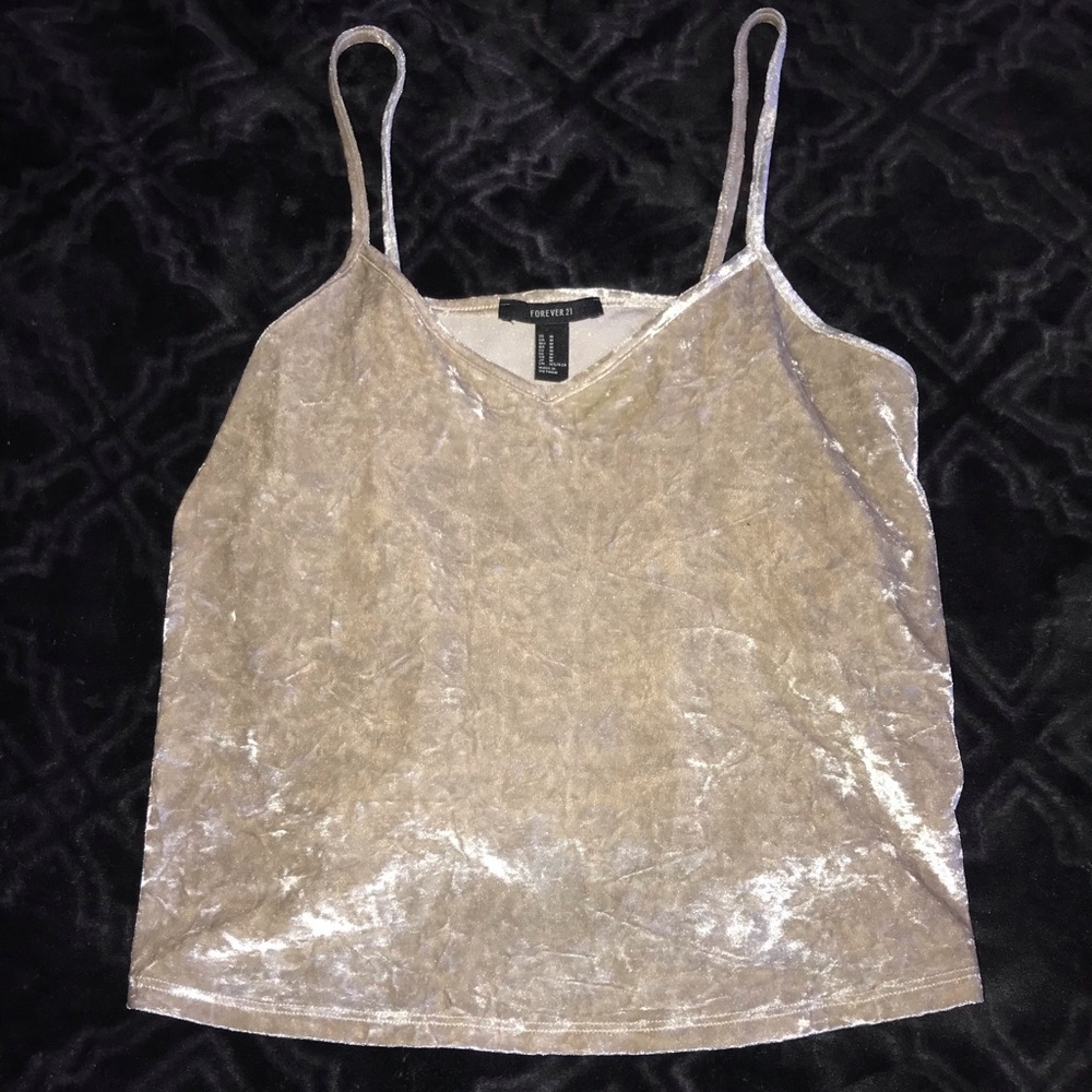 Crushed Velvet Crop Top